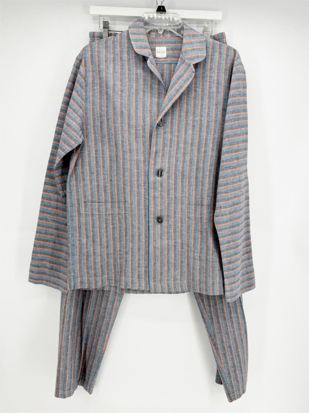 Paul Smith Men's Cotton-Linen Long Pajama Set - Picture 3 of 14